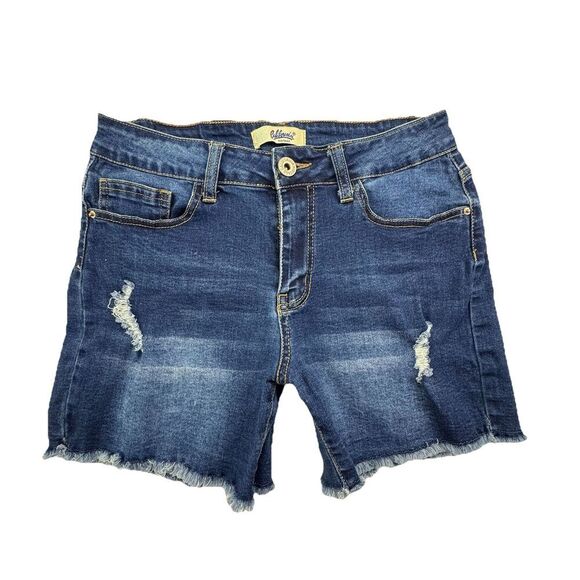 California Vintage Denim Shorts Size 9 Raw Hem Distressed - Picture 1 of 7